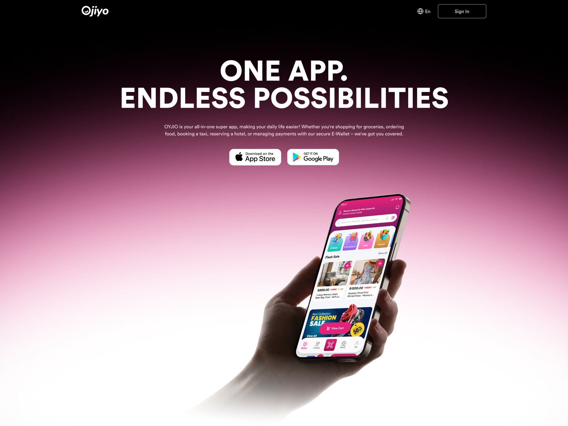 Smart marketplace with messaging, reels and wallet
